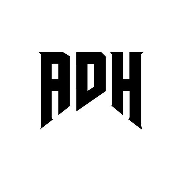 Diseño de logotipo de letra ADH para una empresa de tecnología Diseño del logotipo ADH combinación de colores blanco y negro ADH logotipo Vector ADH diseño del icono ADH alfabeto ADH tipografía diseño del logotipo