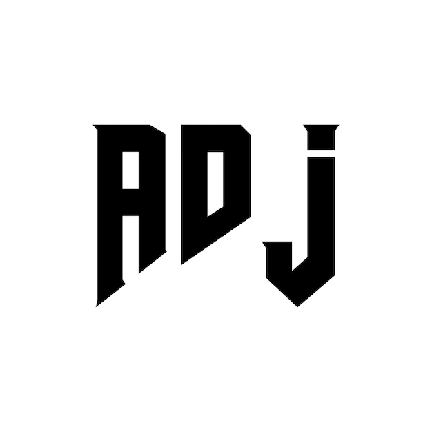 Diseño de logotipo de letra ADJ para una empresa de tecnología Diseño del logotipo ADJ combinación de colores blanco y negro ADJ logo ADJ vector ADJ diseño ADJ icono ADJ alfabeto ADJ tipografía diseño del logotipo
