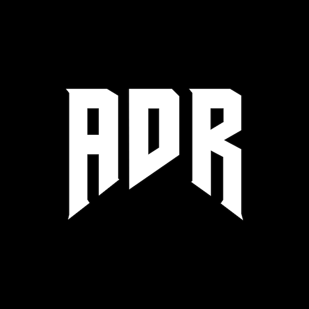 Diseño de logotipo de letra ADR para una empresa de tecnología Diseño del logotipo ADR combinación de colores blanco y negro Logotipo ADR Vector ADR Diseño del icono ADR Alfabeto ADR Tipografía diseño del logotipo