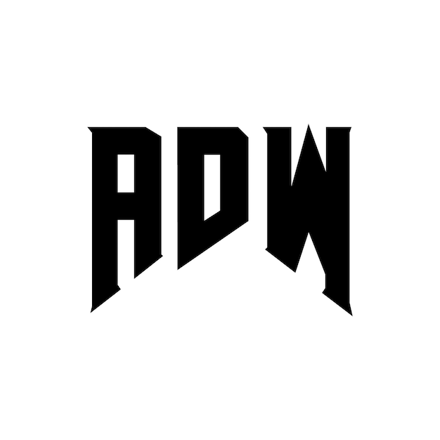 Diseño de logotipo de letra ADW para una empresa de tecnología Diseño del logotipo ADW Combinación de colores blanco y negro ADW Logotipo ADW Vector ADW Diseño del icono ADW Alfabeto ADW Tipografía diseño del logotipo