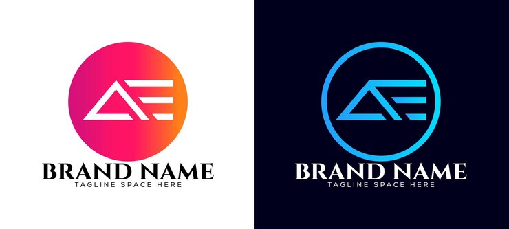 Vector diseño de logotipo de letra ae, logotipo de emblema de empresa corporativa