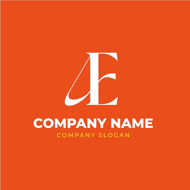 El diseño del logotipo de la letra AE Monogram es elegante y minimalista