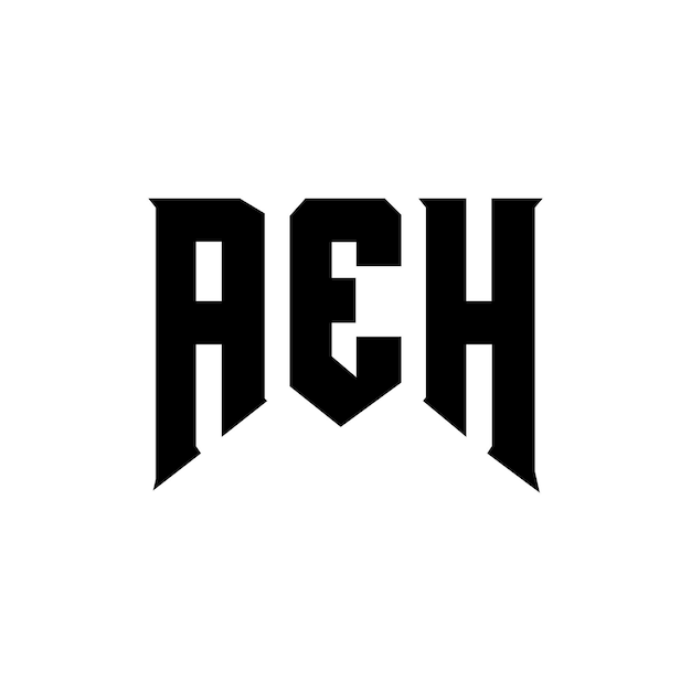 Diseño de logotipo de letra AEH para la compañía de tecnología Diseño de Logotipo AEH combinación de colores blanco y negro Diseño de diseño de logotipo AEH Vector AEH Diseño de icono AEH Alfabeto AEH Tipografía