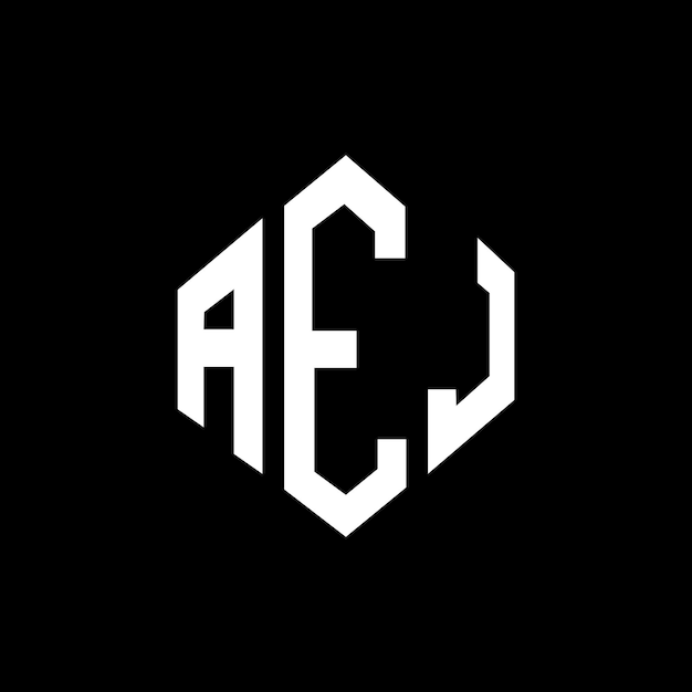 Diseño del logotipo de la letra AEJ con forma de polígono AEJ diseño del logotipo en forma de póligono y cubo AEJ hexágono modelo de logotipo vectorial colores blanco y negro AEJ monograma de negocios y logotipo inmobiliario
