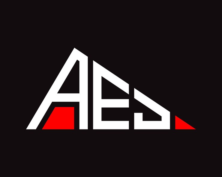 Vector diseño del logotipo de la letra aej en forma de triángulo