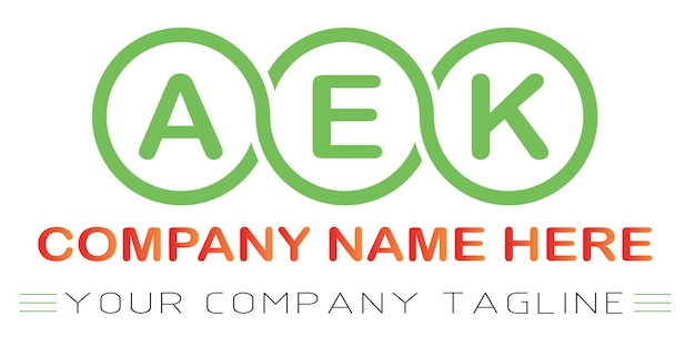 Diseño de logotipo de letra AEK