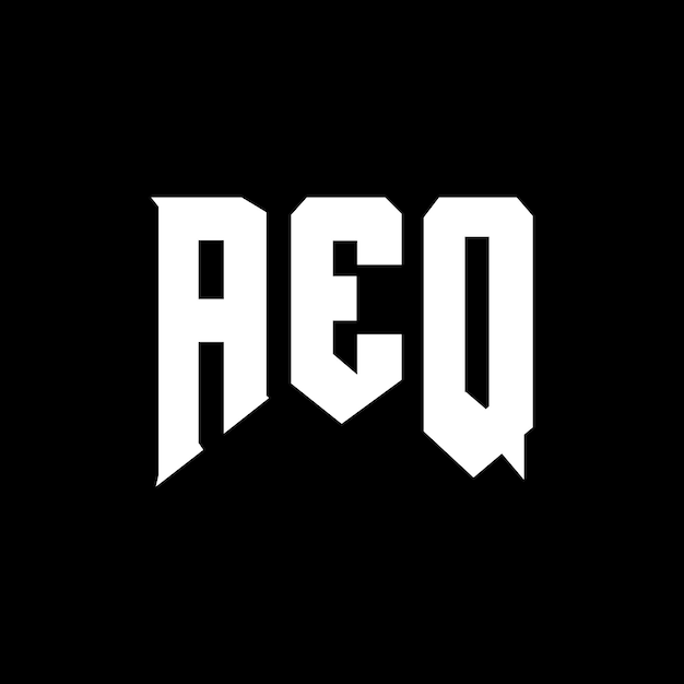 Diseño de logotipo de letra AEQ para una empresa de tecnología Diseño del logotipo AEQ combinación de colores blanco y negro Logotipo AEQ Vector diseño AEQ Icono AEQ Alfabeto AEQ Tipografía diseño del logotipo