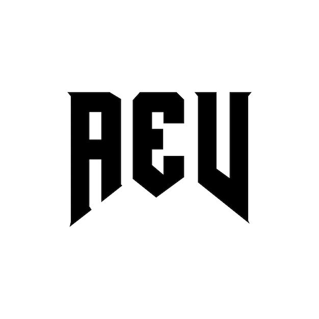 Diseño de logotipo de letra AEV para una empresa de tecnología Diseño del logotipo AEV combinación de colores blanco y negro Logotipo AEV Vector diseño AEV Icono AEV Alfabeto AEV Tipografía diseño del logotipo