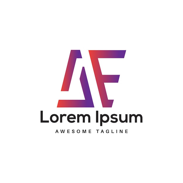 Diseño de logotipo de letra AF icono gratuito por Rahim Stock Designer