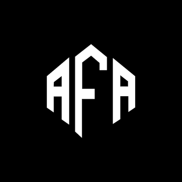 Diseño de logotipo de letra AFA con forma de polígono AFA poligono y forma de cubo diseño de logotipo AFA hexágono patrón de logotipo vectorial colores blanco y negro AFA monograma logotipo de negocios y bienes raíces