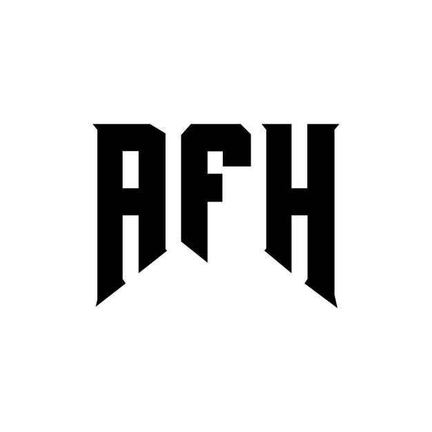Diseño de logotipo de letra AFH para una empresa de tecnología Diseño del logotipo AFH combinación de colores blanco y negro Logotipo AFH vector diseño AFH icono AFH alfabeto AFH tipografía diseño del logotipo