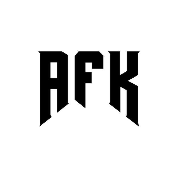 Diseño de logotipo de letra AFK para una empresa de tecnología Diseño del logotipo AFK combinación de colores blanco y negro Logotipo AFK vector diseño AFK icono AFK alfabeto AFK tipografía diseño del logotipo