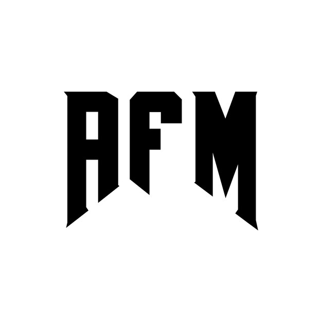 Diseño de logotipo de letra AFM para una empresa de tecnología AFM diseño de logotipo combinación de colores blanco y negro AFM logotipo AFM vector AFM diseño AFM icono AFM alfabeto AFM tipografía diseño del logotipo