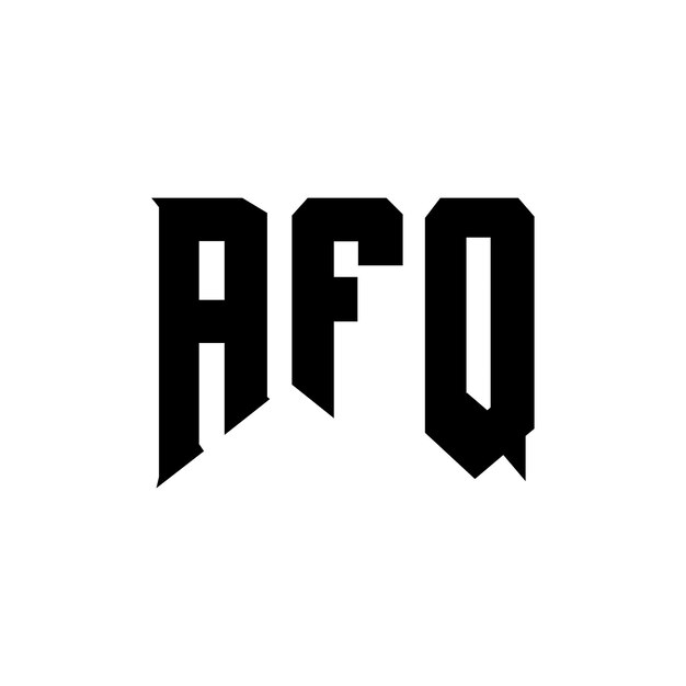 Diseño de logotipo de letra AFQ para una empresa de tecnología Diseño del logotipo AFQ combinación de colores blanco y negro Logotipo AFQ vector diseño AFQ icono AFQ alfabeto AFQ tipografía diseño del logotipo