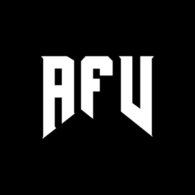 Diseño de logotipo de letra AFV para una empresa de tecnología Diseño del logotipo AFV combinación de colores blanco y negro Logotipo AFV vector diseño AFV icono AFV alfabeto AFV tipografía diseño del logotipo