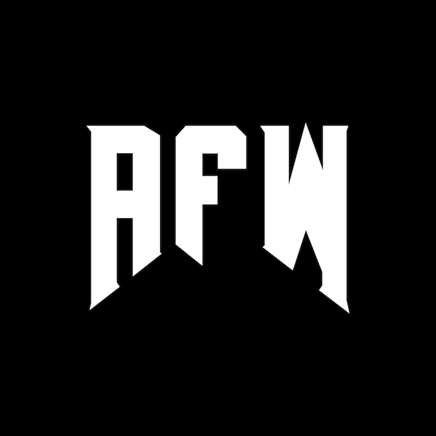 Diseño de logotipo de letra AFW para una empresa de tecnología Diseño del logotipo AFW combinación de colores blanco y negro Logotipo AFW vector diseño AFW icono AFW alfabeto AFW tipografía diseño del logotipo