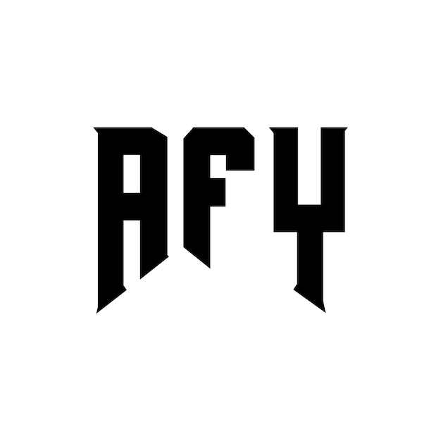 Diseño de logotipo de letra AFY para una empresa de tecnología Diseño de Logotipo AFY combinación de colores blanco y negro Diseño de diseño de logotipo AFY Vector AFY Diseño de icono AFY Alfabeto AFY Tipografía