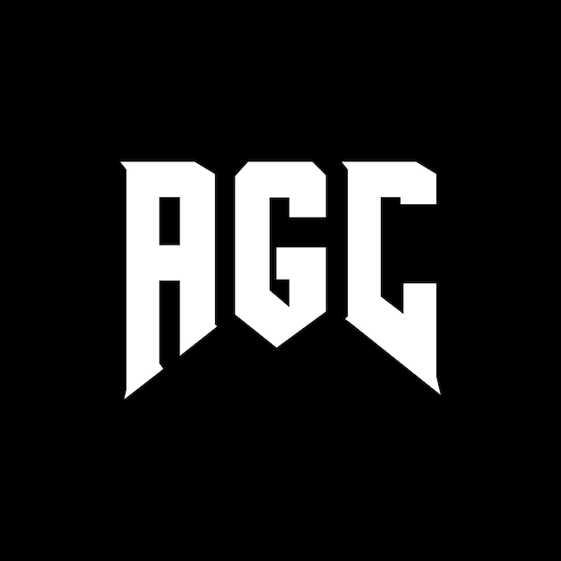Diseño de logotipo de letra AGC para una empresa de tecnología Diseño de Logotipo AGC combinación de colores blanco y negro Diseño de diseño de logotipo AGC Vector AGC Icon AGC Alfabeto AGC Tipografía