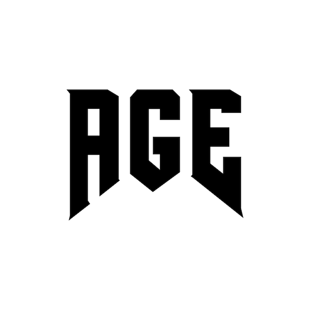 Diseño de logotipo de letra AGE para una empresa de tecnología Diseño del logotipo AGE combinación de colores blanco y negro Logotipo AGE vector diseño AGE icono AGE alfabeto AGE tipografía diseño del logotipo