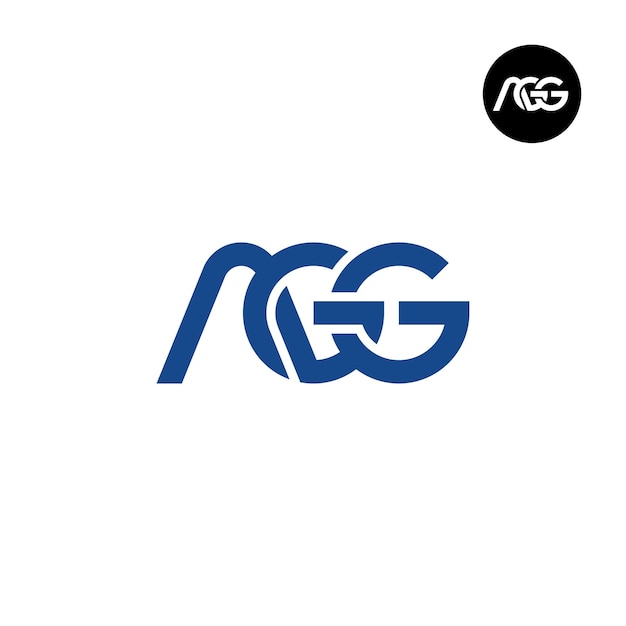 Diseño del logotipo de la letra AGG Monograma