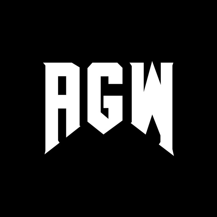 Vector diseño de logotipo de letra agw para la empresa de tecnología agw diseño de logotipo combinación de colores blanco y negro agw logotipo agw vector agw diseño agw icono agw alfabeto agw tipografía diseño de logotip