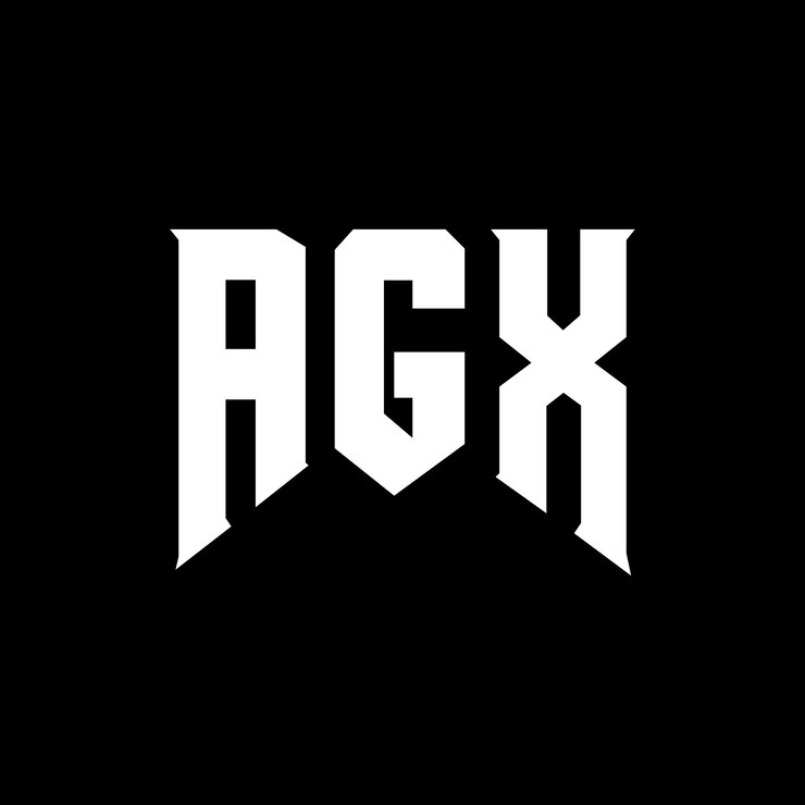 Vector diseño de logotipo de letra agx para la compañía de tecnología agx diseño de logotipo combinación de colores blanco y negro agx logotipo agx vector agx diseño agx icono agx alfabeto agx tipografía diseño de logotip