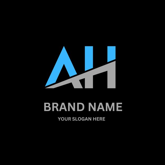 Diseño del logotipo de la letra AH203
