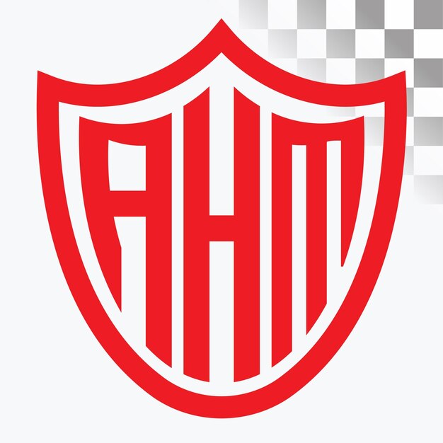 Diseño de logotipo de letra AHM