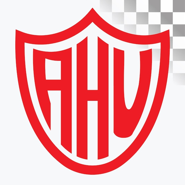 Diseño de logotipo de letra AHU