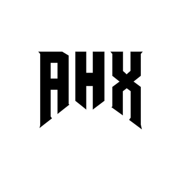 Diseño de logotipo de letra AHX para la compañía de tecnología Diseño de logótipo AHX combinación de colores blanco y negro Diseño del logotipo AHX Vector AHX Diseño del icono AHX Alfabeto AHX Tipografía diseño del logotipo