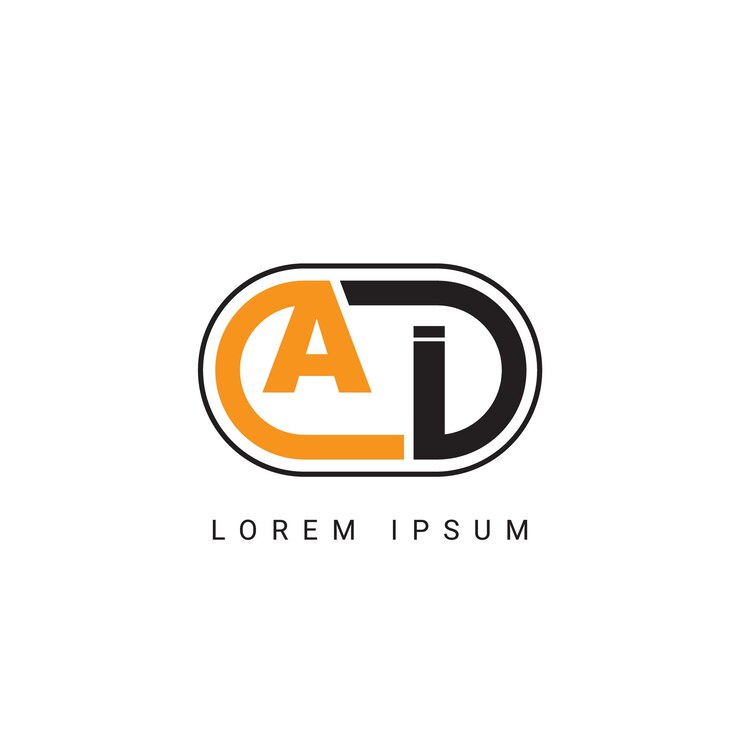 Vector diseño de logotipo de letra ai o ia con un diseño de logotipo inicial de letra de corte creativo