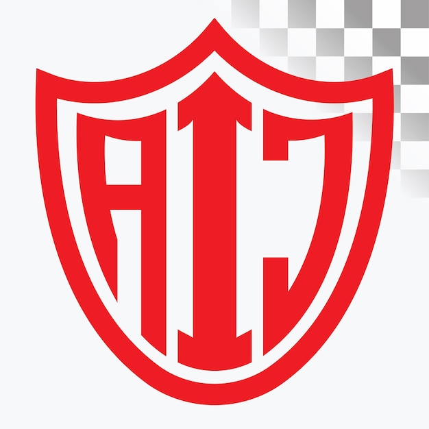 Diseño de logotipo de letra AIJ