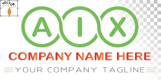 Diseño de logotipo de letra AIX