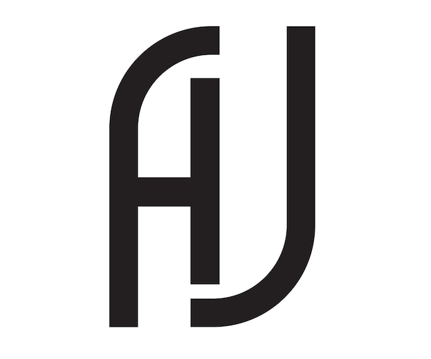 Diseño del logotipo letra Aj monograma