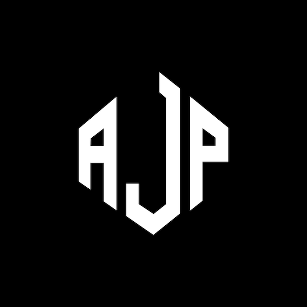 Un diseño de logotipo de letra AJP con forma de polígono AJP polígono y forma de cubo Diseño de logotipo AJP hexágono plantilla de logotipo vectorial colores blanco y negro AJP monograma de negocios y logotipo de bienes raíces