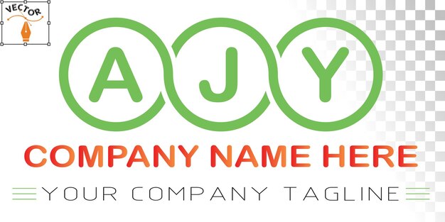 Diseño de logotipo de letra AJY