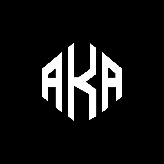 Diseño de logotipo de letra AKA con forma de polígono AKA polígono y forma de cubo diseño de logotipo AKA hexágono plantilla de logotipo vectorial colores blanco y negro AKA monograma de negocios y logotipo de bienes raíces