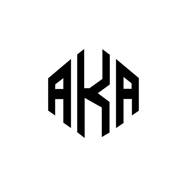 Diseño de logotipo de letra AKA con forma de polígono AKA polígono y forma de cubo diseño de logotipo AKA hexágono plantilla de logotipo vectorial colores blanco y negro AKA monograma de negocios y logotipo de bienes raíces