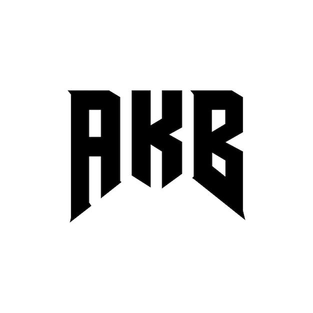 Diseño de logotipo de letra AKB para una empresa de tecnología Diseño de Logotipo AKB combinación de colores blanco y negro Diseño de diseño de logotipo AKB Vector AKB Icon AKB Alfabeto AKB Tipografía