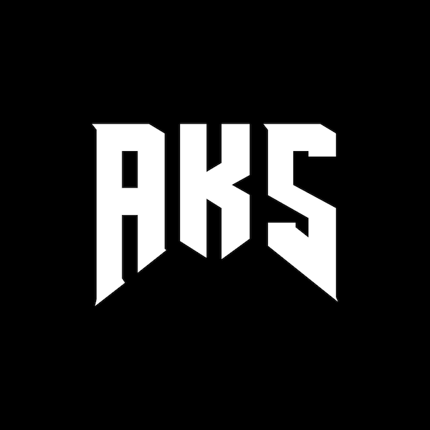 Diseño de logotipo de letra AKS para una empresa de tecnología Diseño de Logotipo AKS combinación de colores blanco y negro Diseño de diseño de logotipo AKS Vector AKS Icon AKS Alfabeto AKS Tipografía