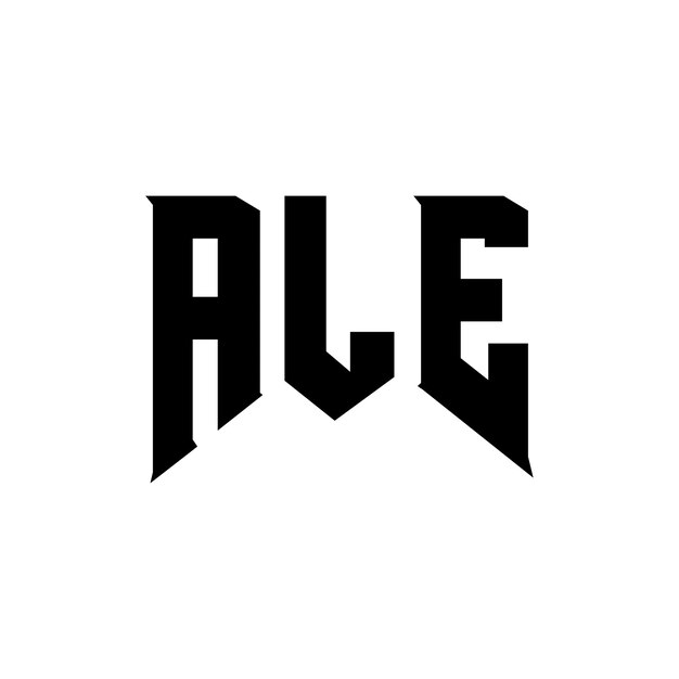 Diseño de logotipo de letra ALE para una empresa de tecnología Diseño de Logotipo ALE Combinación de colores blanco y negro Logo ALE Vector ALE Diseño de icono ALE Alfabeto ALE Tipo de diseño de logotipo