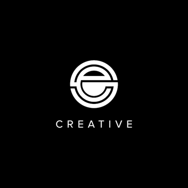 Diseño del logotipo de la letra del alfabeto inicial del símbolo vectorial