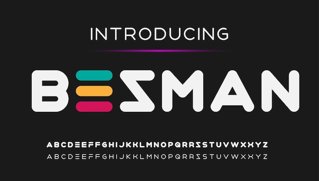 Diseño de logotipo de letra del alfabeto mayúscula en negrita con estilo moderno