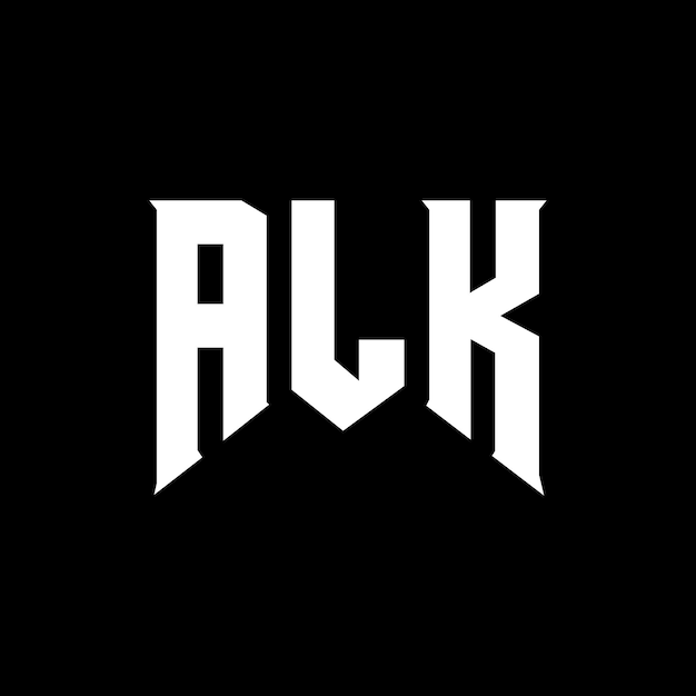 Diseño de logotipo de letra ALK para una empresa de tecnología Diseño de Logotipo ALK Combinación de colores blanco y negro Logo ALK Vector ALK Diseño de icono ALK Alfabeto ALK Tipo de diseño de logotipo