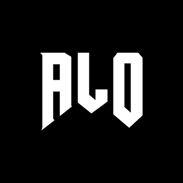 Diseño de logotipo de letra ALO para una empresa de tecnología Diseño del logotipo ALO combinación de colores blanco y negro Logotipo ALO vector ALO diseño Icono ALO alfabeto ALO tipografía Diseño del Logotipo