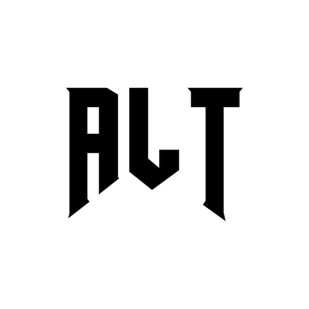 Diseño de logotipo de letra ALT para una empresa de tecnología Diseño del logotipo ALT combinación de colores blanco y negro Logotipo ALT Vector diseño ALT Icono ALT Alfabeto ALT Tipografía diseño del logotipo
