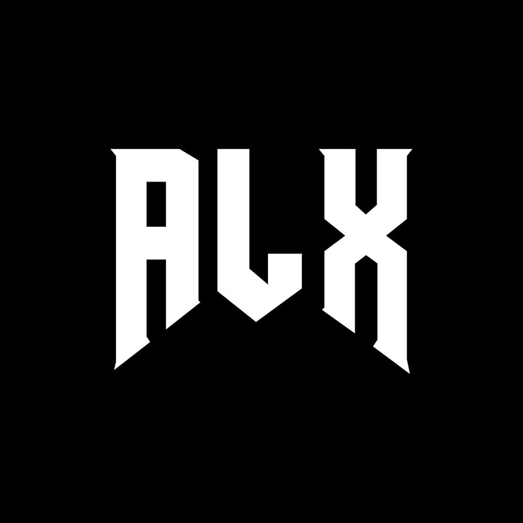 Vector diseño de logotipo de letra alx para la compañía de tecnología diseño de logotipo alx combinación de colores blanco y negro alx logotipo alx vector alx diseño alx icono alx alfabeto alx tipografía diseño de logotipo