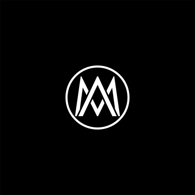 Diseño del logotipo de la letra AM en AM iniciales creativas concepto del logotipo de la letra AM diseño del icono A M