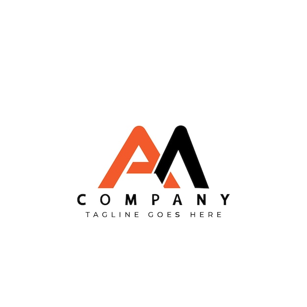 diseño del logotipo de la letra am o ma