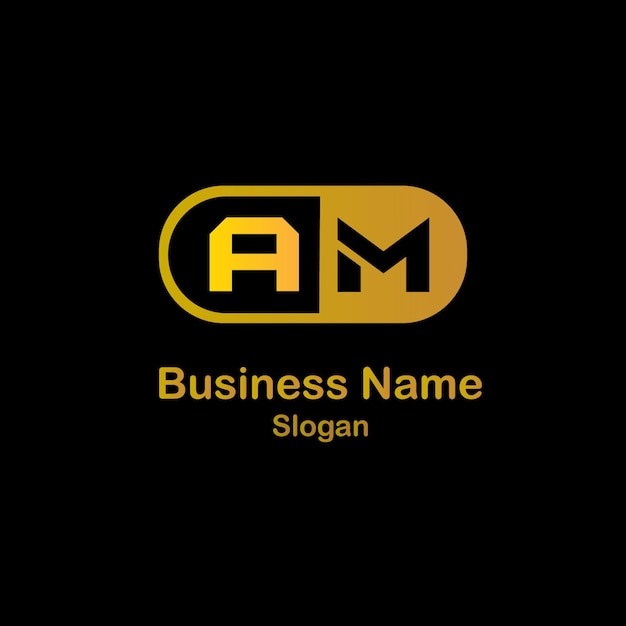 Diseño del logotipo de la letra AM389